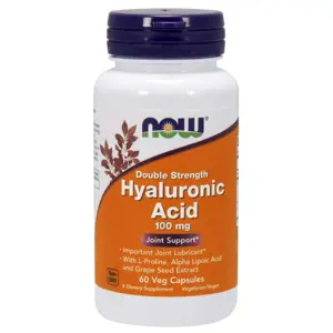 Now® Foods NOW Hyaluronic Acid, dvojitá síla Kyselina Hyaluronová, 100mg, 60 rostlinných kapslí