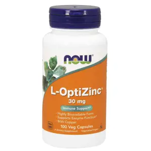 Produkt Now® Foods NOW L-OptiZinc Zinek + Měď, 30 mg, 100 rostlinných kapslí