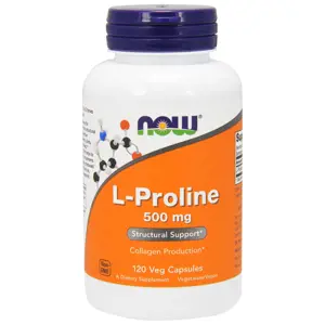 Produkt Now® Foods NOW L-Prolin, 500 mg, 120 rostlinných kapslí