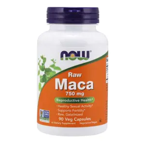 Produkt Now® Foods NOW Maca (řeřicha peruánská koncentrát 6:1 RAW), 750 mg, 90 rostlinných kapslí