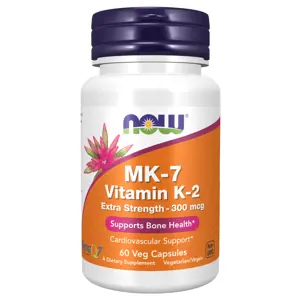 Produkt Now® Foods NOW MK-7 Vitamin K2, 300 mcg, Extra silný, 60 rostlinných kapslí