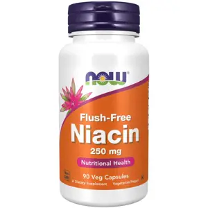 Produkt Now® Foods NOW Niacin, Bez vedlejšího účinku zčervenání, 250 mg, 90 rostlinných kapslí