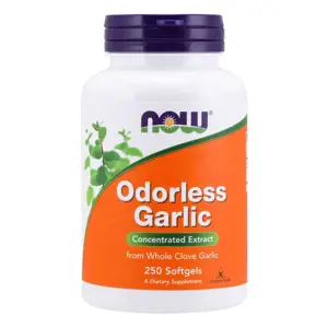 Now® Foods NOW Odorless Garlic (česnekový extrakt bez zápachu), 250 softgelových kapslí