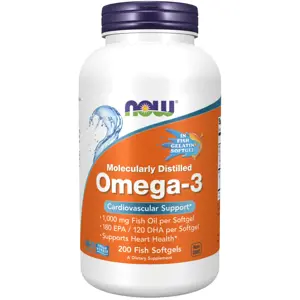 Produkt Now® Foods NOW Omega-3, molekulárně destilované, 200 rybích kapslí