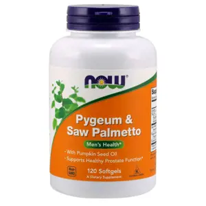 Produkt Now® Foods NOW Pygeum (Slivoň africká) & Saw Palmetto (Serenoa plazivá), 120 softgelových kapslí