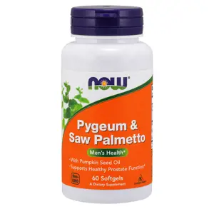 Now® Foods NOW Pygeum (Slivoň africká) & Saw Palmetto (Serenoa plazivá), 60 softgelových kapslí