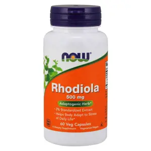 Produkt Now® Foods NOW Rhodiola rosea (Rozchodnice růžová), 500 mg, 60 rostlinných kapslí