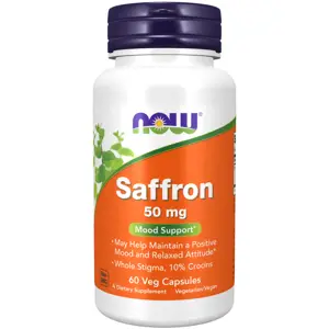 Produkt Now® Foods NOW Saffron, šafrán, 50 mg, 60 rostlinných kapslí