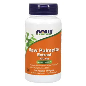 Produkt Now® Foods NOW Saw Palmetto (Serenoa plazivá) extrakt, 320 mg, 90 rostlinných softgel kapslí