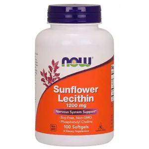 Now® Foods NOW Sunflower Lecithin (slunečnicový lecitin), 1200 mg, 100 softgelových kapslí