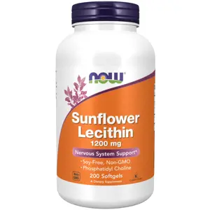 Produkt Now® Foods NOW Sunflower Lecithin (slunečnicový lecitin), 1200 mg, 200 softgelových kapslí