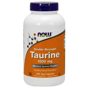 Produkt Now® Foods NOW Taurine Double Strength (Taurin dvojitá síla) 1000 mg, 250 rostlinných kapslí