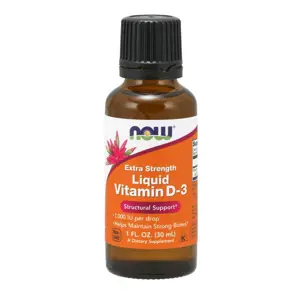 Produkt Now® Foods NOW Tekutý vitamin D3 Extra silný, 1000 IU v 1 kapce, cca 1071 dávek, 30 ml