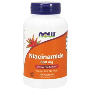 Now® Foods NOW Vitamin B3 Nikotinamid (niacinamid), 500 mg, 100 kapslí