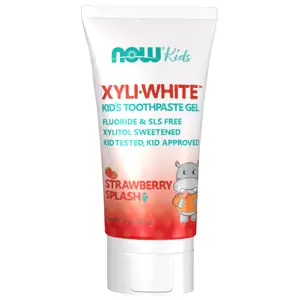 Now® Foods NOW XyliWhite Strawberry Splash, dětský zubní gel, jahoda, 85 g