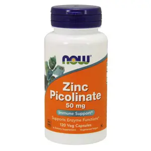 Produkt Now® Foods NOW Zinc Picolinate (zinek pikolinát), 50 mg, 120 rostlinných kapslí