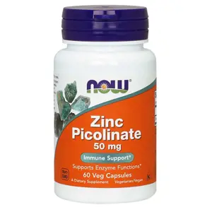 Produkt Now® Foods NOW Zinc Picolinate (zinek pikolinát), 50 mg, 60 rostlinných kapslí