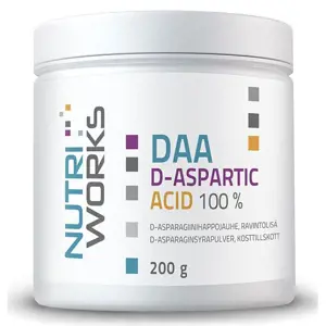 NutriWorks DAA D-Aspartic Acid, kyselina d-Asparagová, 200g