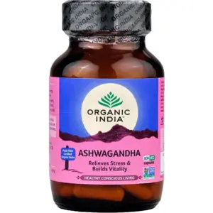 Produkt Organic India Ašvaganda vitalita sex a energie 60 kapslí