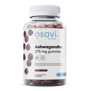 Osavi Ashwagandha, extrakt, 375 mg, 90 gumových bonbónů s třešňovou příchutí