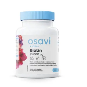 Osavi Biotin Extra Strength, 10 mg, 60 rostlinných kapslí