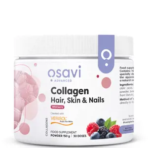 Produkt Osavi Collagen Hair, Skin & Nails, Wild berry, kolagen prášek zdravé vlasy, pleť a nehty, lesní plody, 150 g