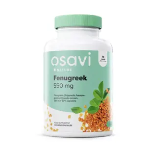 Osavi Fenugreek, pískavice řecké seno, 550 mg, 60 rostlinných kapslí