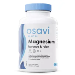 Osavi Magnesium balance & relax, Hořčík+ B6 + zinek, 90 rostlinných kapslí