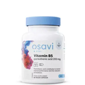 Osavi Vitamin B5, Kyselina pantothenová, 200 mg, 90 rostlinných kapslí