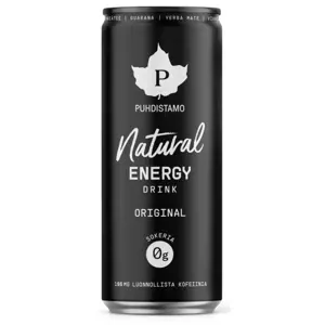 Produkt Puhdistamo Natural Energy Drink Original, Energetický drink, příchuť Original, 330 ml