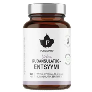 Produkt Puhdistamo - Super Digestive Enzymes 60 kapslí (Super trávicí enzymy - Vahva Ruoansulatus Enstsyymi)