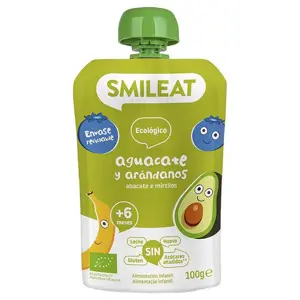 Produkt Smileat kapsička jablko, banán, avokádo a borůvky 6M+, BIO, 100 g