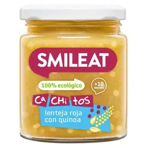 Smileat příkrm quinoa s červenou čočkou a zeleninou s extra panenským olivovým olejem, 10M+, BIO, 230 g