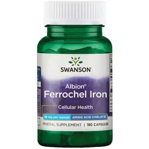 Produkt Swanson Albion Ferochel Iron, železo, 18 mg, 180 kapslí