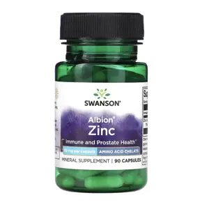 Swanson Albion® Zinc, Zinek, imunita a zdraví prostaty, 30 mg, 90 kapslí