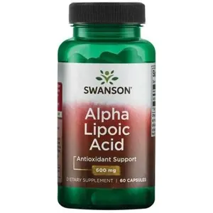 Produkt Swanson Alpha Lipoic Acid (Kyselina Alfa lipoová), 600 mg, 60 kapslí