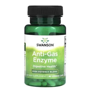 Swanson Anti-gas enzyme, trávicí enzymy, 90 rostlinných kapslí