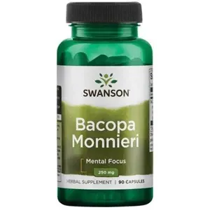 Swanson Bacopa Monnieri (Bakopa drobnolistá), 250 mg, 90 kapslí