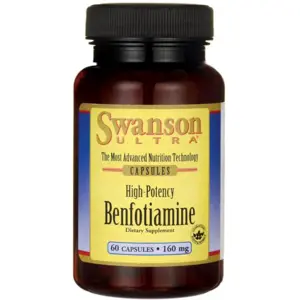 Swanson Benfotiamine (vitamín B1), 160 mg, 60 kapslí