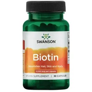 Produkt Swanson Biotin, 5000 mcg, 30 kapslí