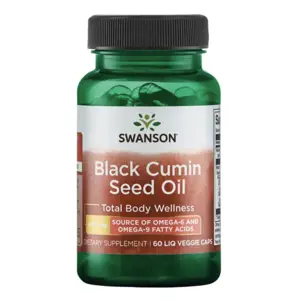 Swanson Black Cumin Seed Oil,  olej ze semen černuchy seté, 500 mg, 60 kapslí