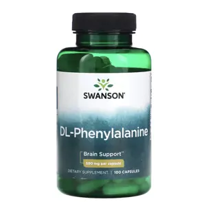 Produkt Swanson DL-Phenylalanine, fenylalanin, 500 mg, 100 kapslí