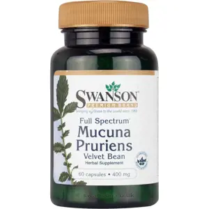 Produkt Swanson Full Spectrum Mucuna Pruriens (Sametové fazole), 400 mg, 60 kapslí