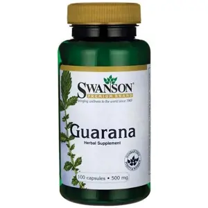 Swanson Guarana, 500 mg, 100 kapslí