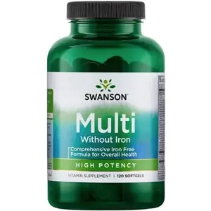 Swanson Multi without Iron (multivitamín bez železa), 120 kapslí