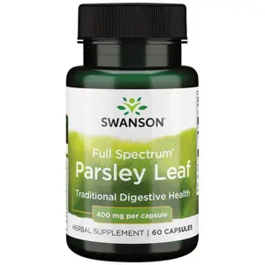 Produkt Swanson Parsley Leaf, list petržele, 400 mg, 60 kapslí