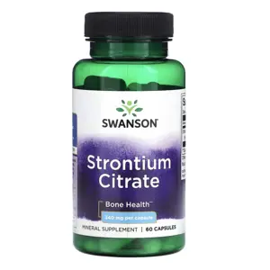 Swanson Strontium Citrate, zdraví kostí, 340 mg, 60 kapslí