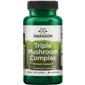 Produkt Swanson Swanson, Triple Mushroom Standardized Complex (Maitake, Reishi, Shiitake), 60 kapslí