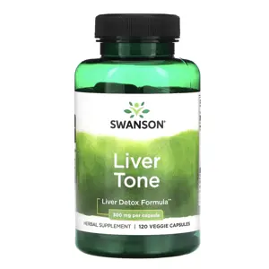 Swanson Tone Liver Detox Formula, podpora jater, 300 mg, 120 rostlinných kapslí