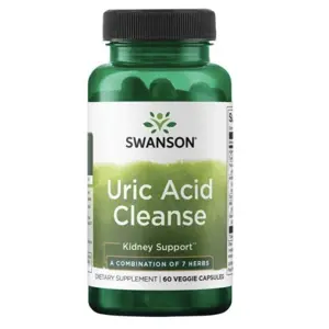 Swanson Uric Acid Cleanse, snížení kyseliny močové, 60 rostlinných kapslí